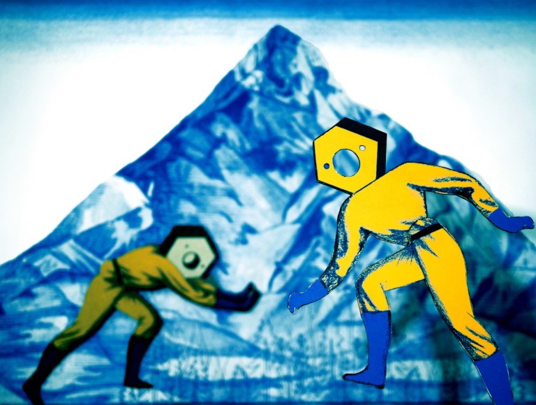 Hommes outils montagne